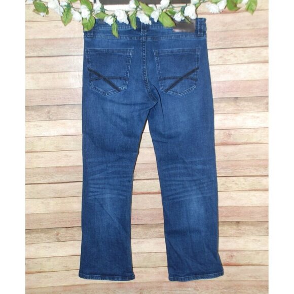 TX AXEL Mens Dark Wash Blue Jeans Size 34X32 Slim Boot Cut Western Casual - Picture 4 of 11